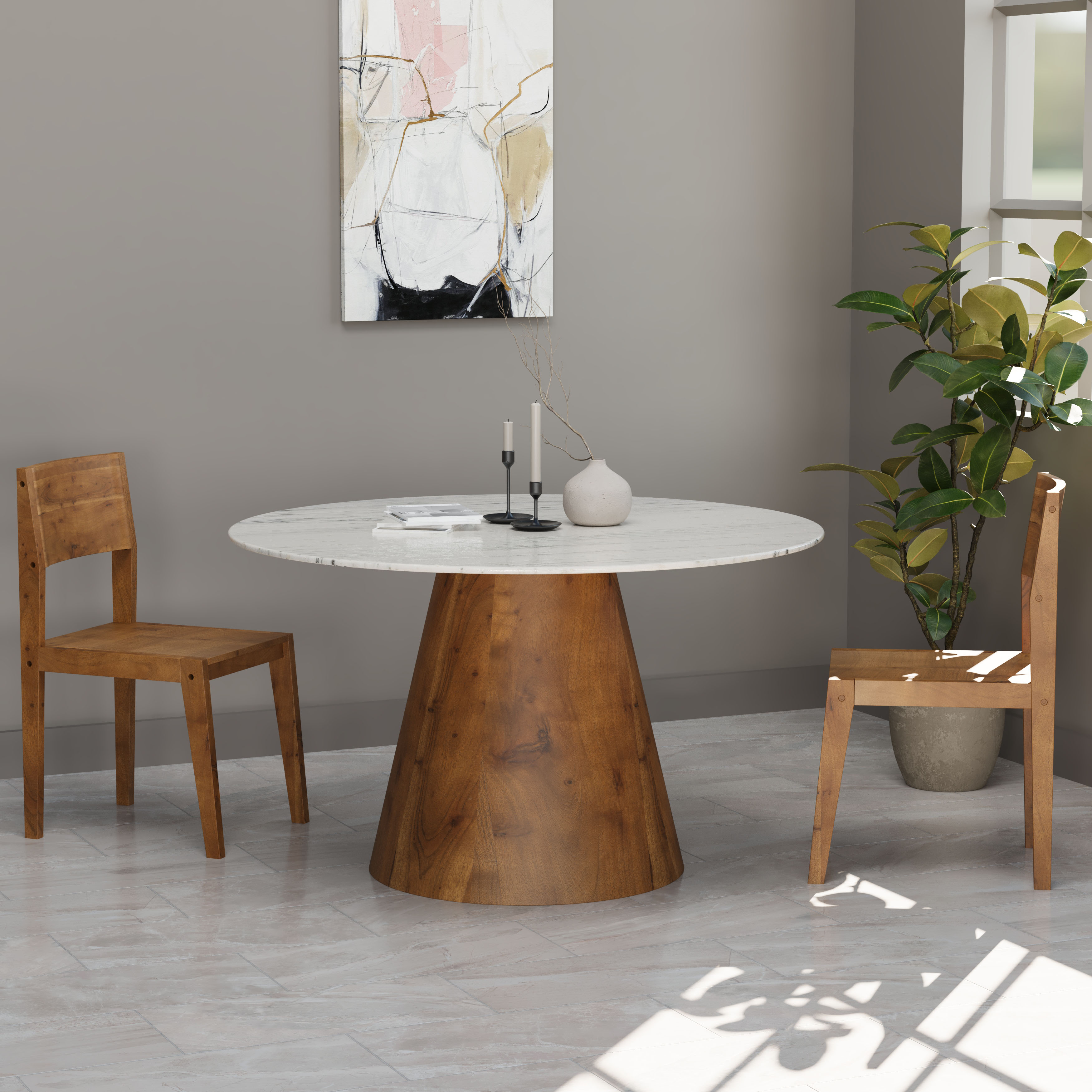 Round Marble Dining Table