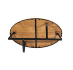 Load image into Gallery viewer, GHome UK Solid Acacia Natural Oval Coffee Table with Black Base