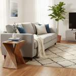 Load image into Gallery viewer, GHome UK Solid Mango Wood Twist side Table in Natural & Walnut Finish