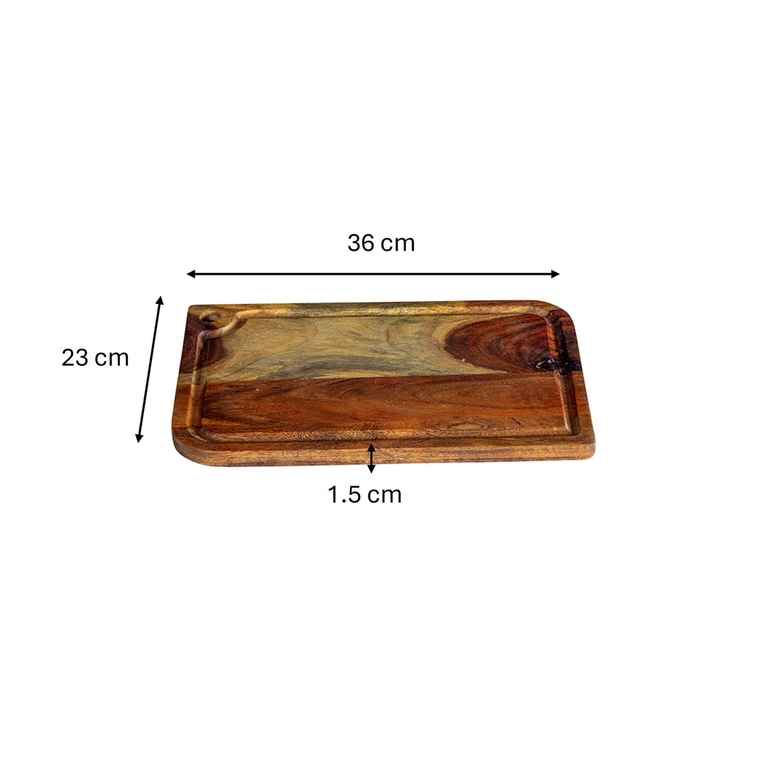 GHomeUK Durable Acacia Wood Natural Rectangle Chopping Board - BACBACAN2006 - NNRGA