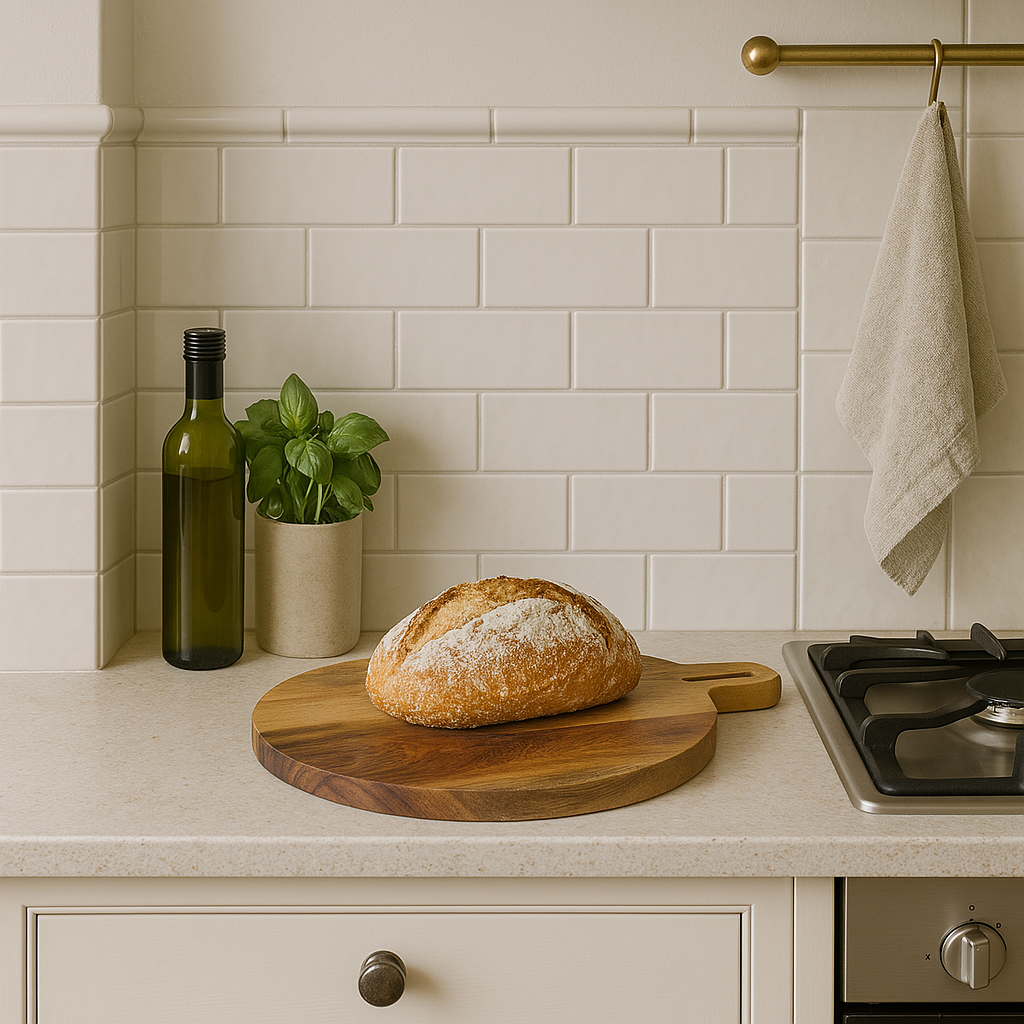 GHomeUK Modern Wooden Round Chopping Board with Handle - BACBACAN2010 - OGBRO