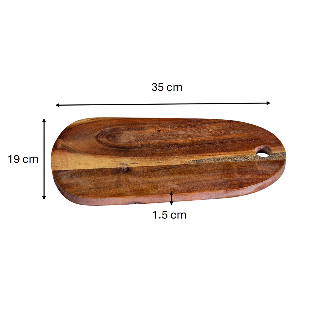 GHomeUK Acacia Wood Rustic Long Oval Chopping Board - BACBACAN2011 - NAKUK