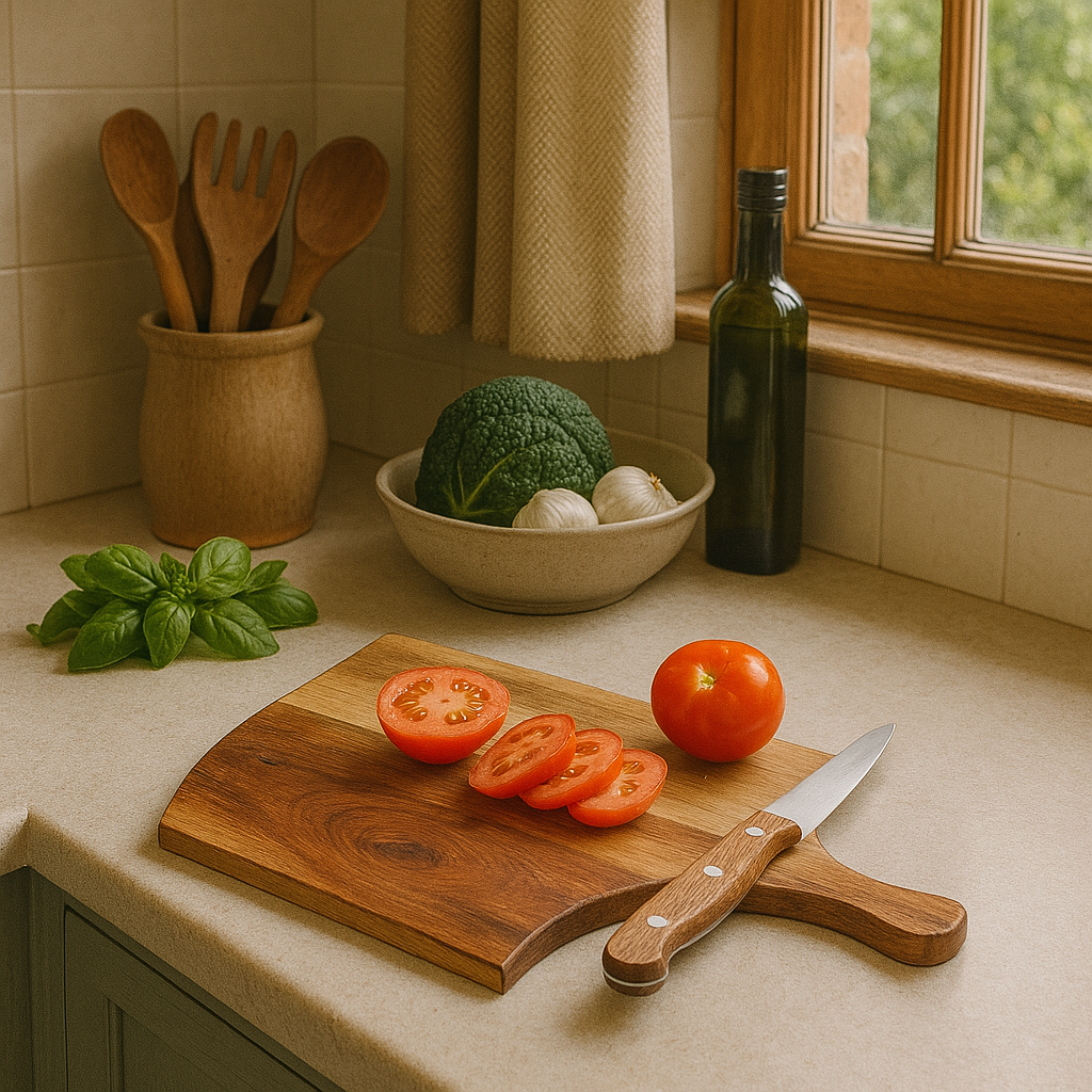 GHomeUK Premium Acacia Wood Chopping Board with Handle - BACBACAN2016 - ERSEY