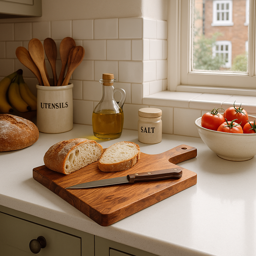 GHomeUK Square Acacia Wood Chopping Board with Handle - BACBACAN2019 - RARYR