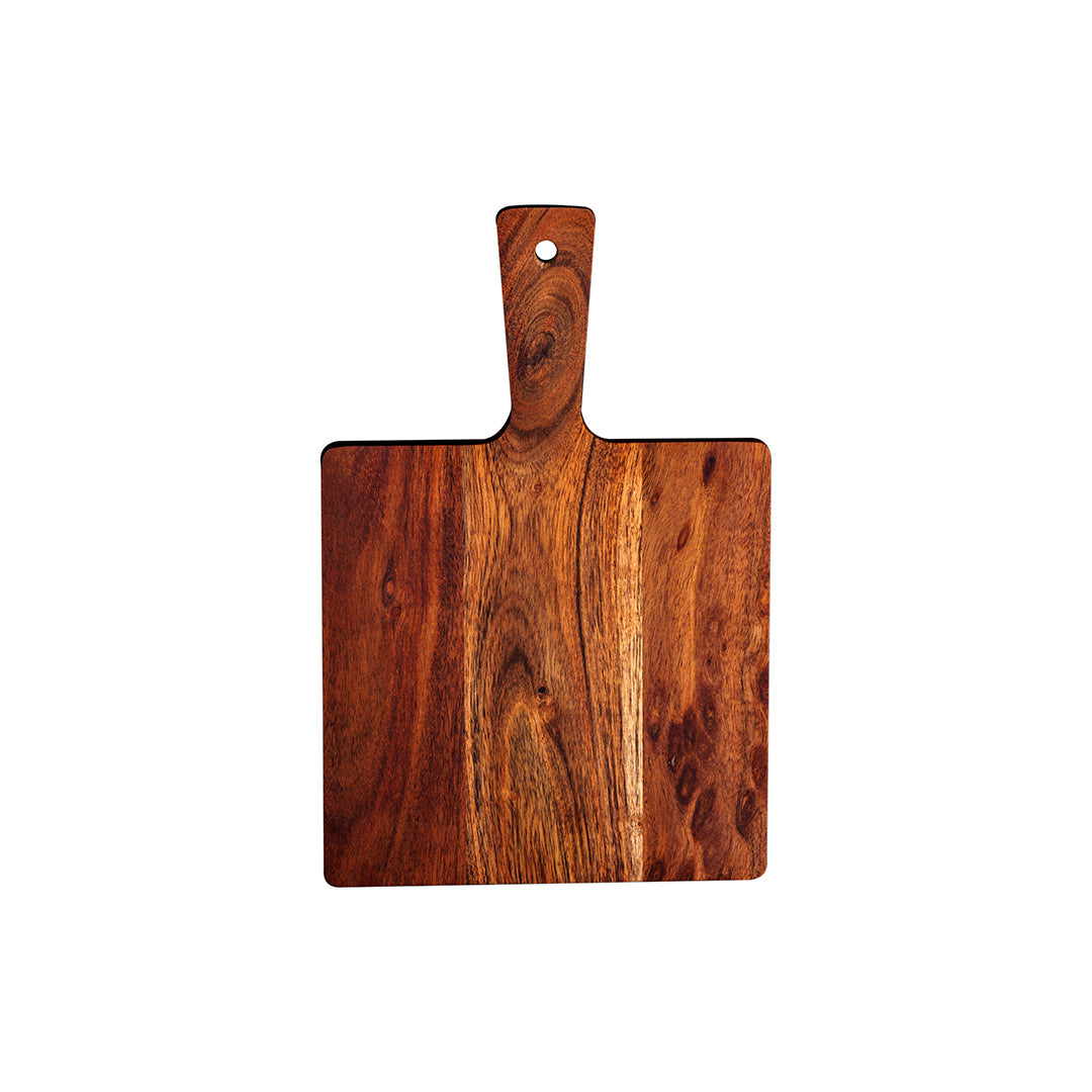 GHomeUK Square Acacia Wood Chopping Board with Handle - BACBACAN2019 - RARYR