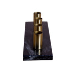 Load image into Gallery viewer, GHomeUK Luxora White Marble Candle Holders with Elegant Brass Holders - OIINN