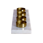 Load image into Gallery viewer, GHomeUK Luxora Natural Marble Black & White T Light Holders with Brass Finish - ARTA