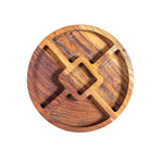 Load image into Gallery viewer, GHomeUK  Acacia Wood Natural Brown 5-Compartment Serving Tray with Handles - EYUE