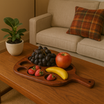 Load image into Gallery viewer, GHomeUK Acacia Wood Natural Finish Spice Glass Holder with Handle - AYYA