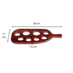 Load image into Gallery viewer, GHomeUK Acacia Wood Natural Finish Spice Glass Holder with Handle - AYYA
