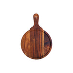 Load image into Gallery viewer, GHomeUK Acacia Wood Natural Round Pizza Serving Tray with Handle - AGGBE