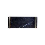 Load image into Gallery viewer, GHomeUK Luxora Marble Black Serving Tray with Brass Finish Handles - NTAAH
