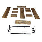 Load image into Gallery viewer, GHomeUK Rustic Mango Wood Black Metal Double Row Bookcase