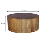 Load image into Gallery viewer, GHome UK Solid Acacia Wood Round Coffee Table with Stained Finish