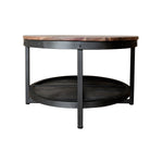 Load image into Gallery viewer, GHomeUK Acacia Wood Brown Oval Coffee Table with Metal Shelf - AUANU