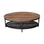 Load image into Gallery viewer, GHomeUK Acacia Wood Brown Oval Coffee Table with Metal Shelf - AUANU