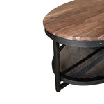 Load image into Gallery viewer, GHomeUK Acacia Wood Brown Oval Coffee Table with Metal Shelf - AUANU