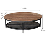 Load image into Gallery viewer, GHomeUK Acacia Wood Brown Oval Coffee Table with Metal Shelf - AUANU