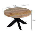 Load image into Gallery viewer, GHomeUK Natural Finish Mango Wood Round Coffee Table - NABAG