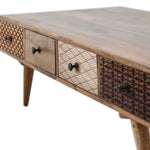 Load image into Gallery viewer, GHomeUK Mango Wood Stained Eight Drawer Coffee Table - HSTT