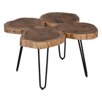 Load image into Gallery viewer, GHomeUK Acacia Wood Natural Brown Four Log Coffee Table - RERER