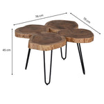 Load image into Gallery viewer, GHomeUK Acacia Wood Natural Brown Four Log Coffee Table - RERER