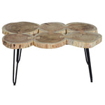 Load image into Gallery viewer, GHomeUK Acacia Wood Natural Brown Six Log Coffee Table - RERER