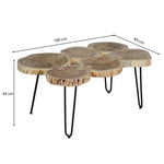 Load image into Gallery viewer, GHomeUK Acacia Wood Natural Brown Six Log Coffee Table - RERER