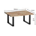 Load image into Gallery viewer, GHomeUK Acacia Wood Live Edge Coffee Table Natural Finish - EETTA