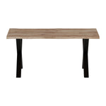 Load image into Gallery viewer, GHomeUK Acacia Wood Live Edge Coffee Table Black Cross Legs - EETTA