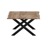 Load image into Gallery viewer, GHomeUK Acacia Wood Live Edge Coffee Table Black Cross Legs - EETTA