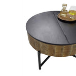 Load image into Gallery viewer, GHomeUK  Mango Wood Lift-Top Coffee Table in Black & Natural Storage - LUEUN