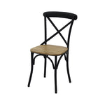 Load image into Gallery viewer, Geet Mango Wood Natural Color & Black Metal Dining Chair Pack of 2