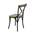 Load image into Gallery viewer, Geet Mango Wood Natural Color & Black Metal Dining Chair Pack of 2