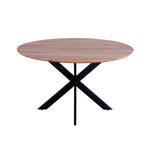 Load image into Gallery viewer, GHomeUK Acacia Wood Black Round Dining Table