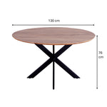 Load image into Gallery viewer, GHomeUK Acacia Wood Black Round Dining Table