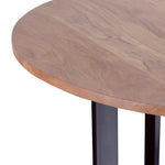 Load image into Gallery viewer, GHomeUK Solid Acacia Wood Black Round Dining Table with Metal Legs