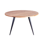 Load image into Gallery viewer, GHomeUK Acacia Wood Natural Finish Round Dining Table with Black Metal Legs