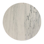 Load image into Gallery viewer, GHomeUK Luxurious White Marble Round Dining Table with Solid Mango Wood Base
