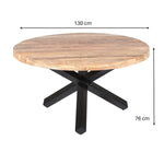 Load image into Gallery viewer, GHomeUK Wooden Natural Tripod Dining Table with Metal Base