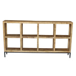 Load image into Gallery viewer, GHomeUK Rustic Mango Wood Black Metal Display Unit