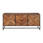 Load image into Gallery viewer, GHomeUK Modern Acacia Wood Natural Brown Parquetry Sideboard