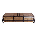 Load image into Gallery viewer, GHomeUK Modern Acacia Wood Natural Brown Parquetry Sideboard
