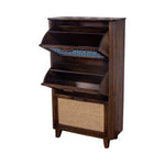 Load image into Gallery viewer, GHomeUK Durable Mango Wood Shoe Rack in Natural Wood Color