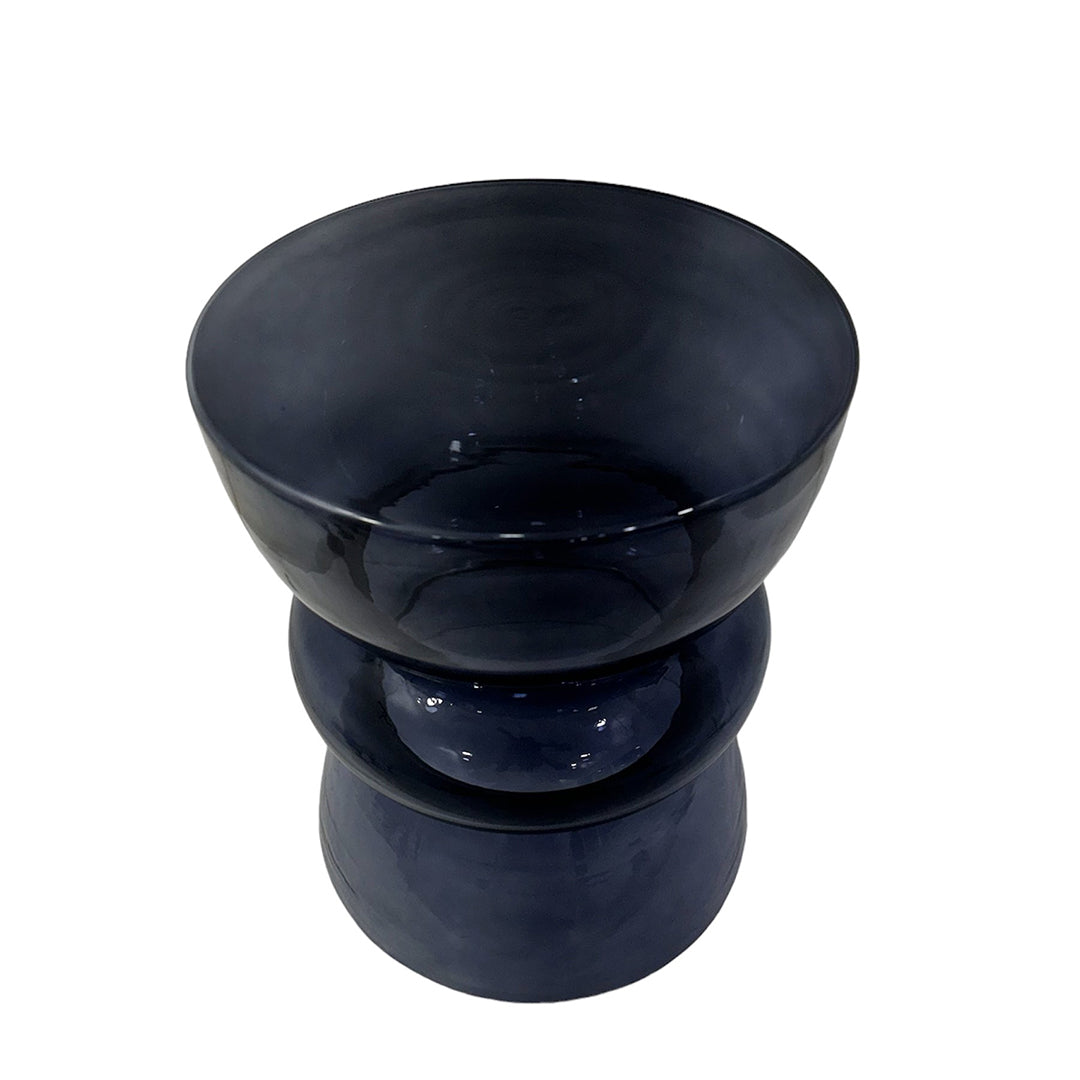 GHomeUK Blue Glass Side Table – Stylish Home Décor - BFSTACCB0761