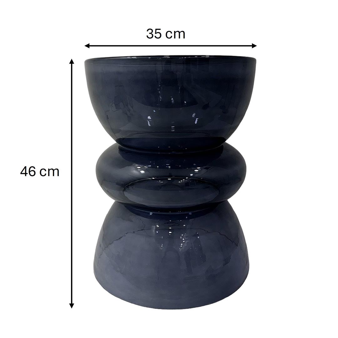 GHomeUK Blue Glass Side Table – Stylish Home Décor - BFSTACCB0761