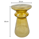 Load image into Gallery viewer, GHomeUK Tempered Glass Yellow Side Table – Modern Accent Piece - EBUER