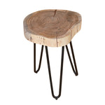Load image into Gallery viewer, GHomeUK Acacia Wood Natural Brown Single Log Side Table - RERER