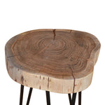 Load image into Gallery viewer, GHomeUK Acacia Wood Natural Brown Single Log Side Table - RERER