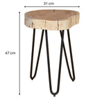 Load image into Gallery viewer, GHomeUK Acacia Wood Natural Brown Single Log Side Table - RERER